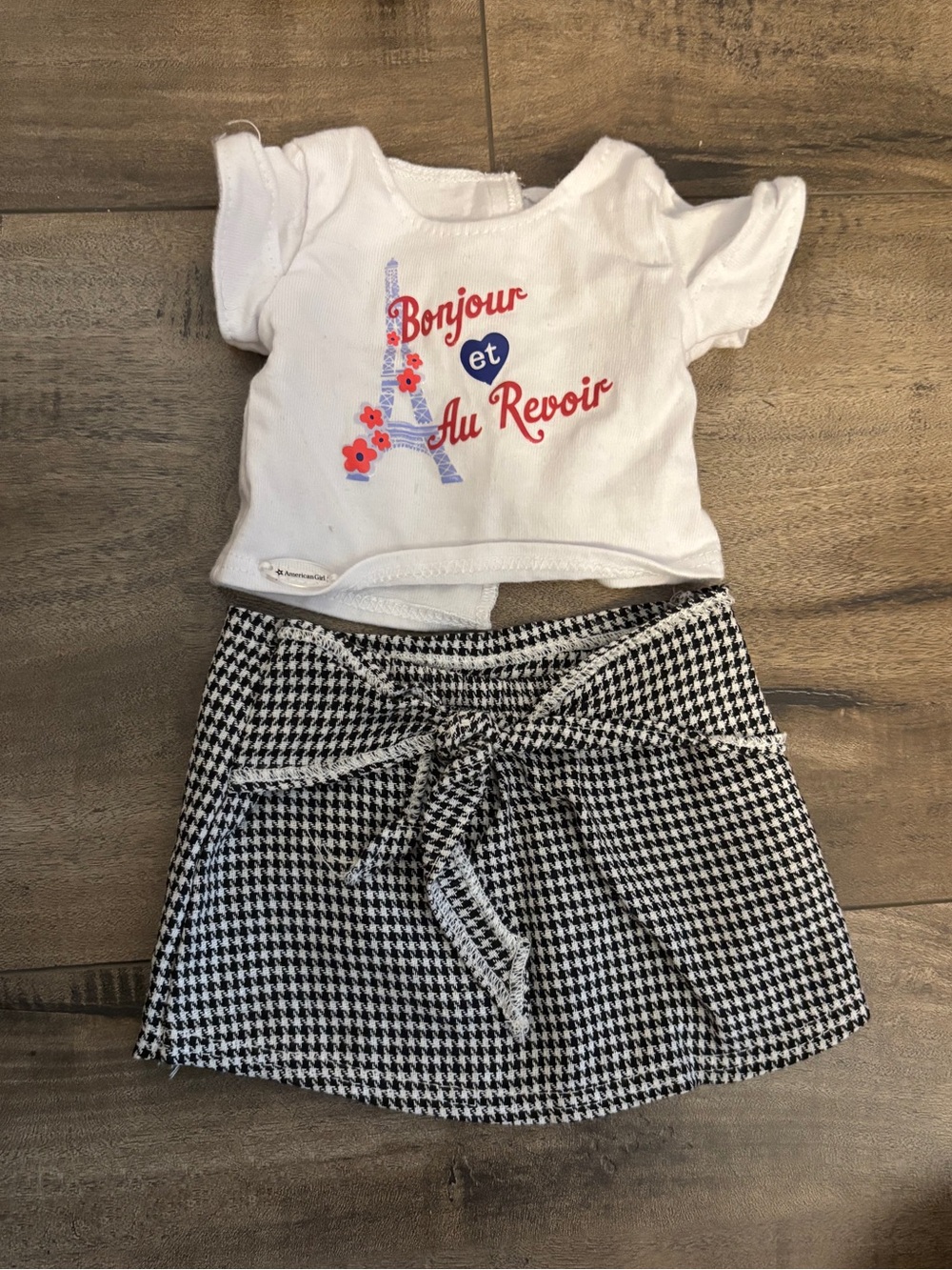 American Girl Doll Truly Me Paris mix and Match Skirt and shirt